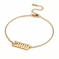 Bracelet de Cheville Or - Année de Naissance