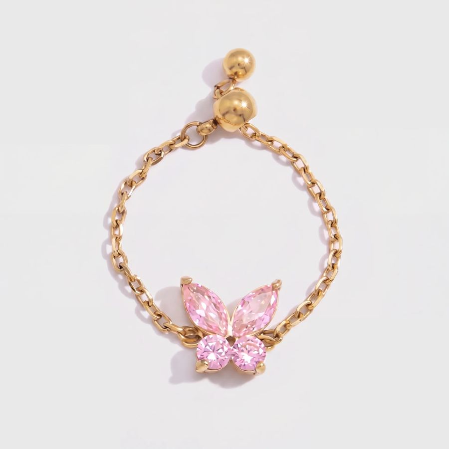 Blush Butterfly Ring