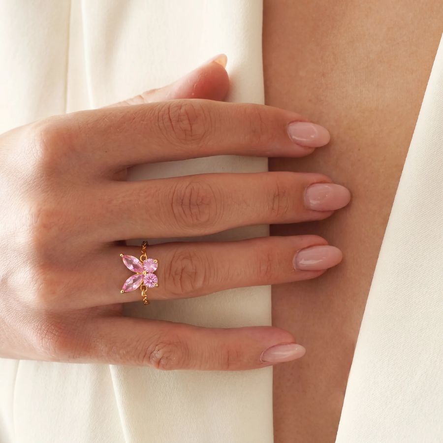 Blush Butterfly Ring