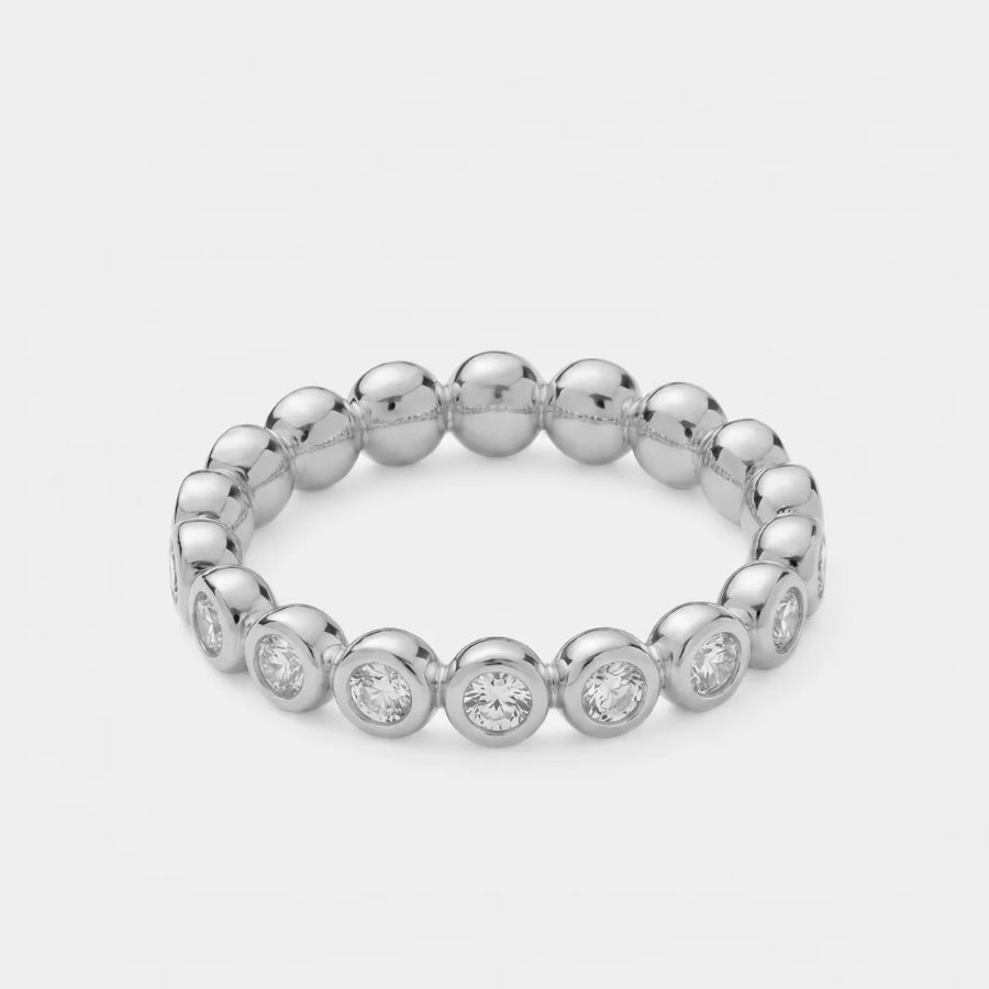 Bezel Tennis Ring side view