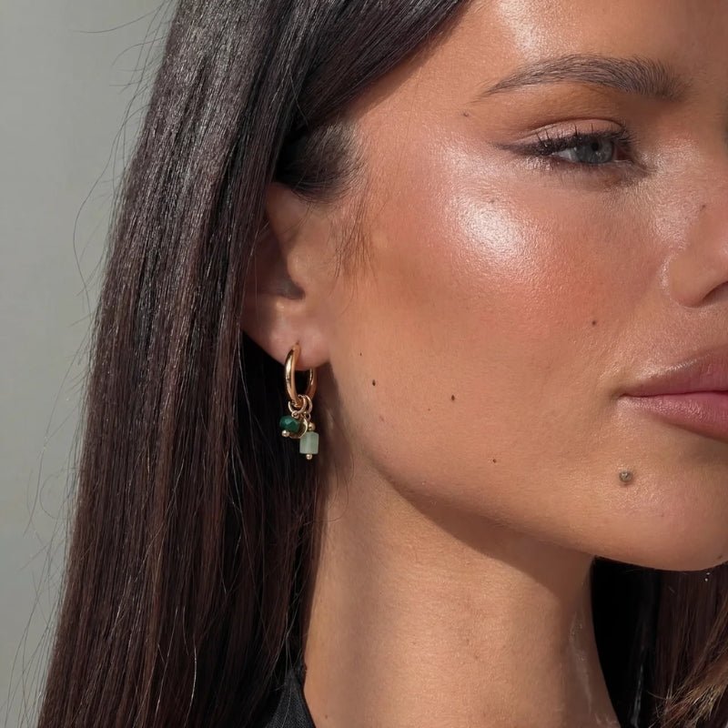Boucles d'Oreilles Créoles à Charm - Sagesse Verte