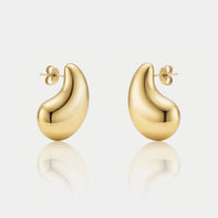 Boucles d'Oreilles Goutte - Pendantes Or Volumineuses