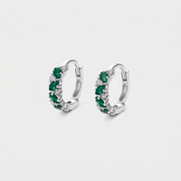 Boucles d'Oreilles Argent Émeraude - Sagesse