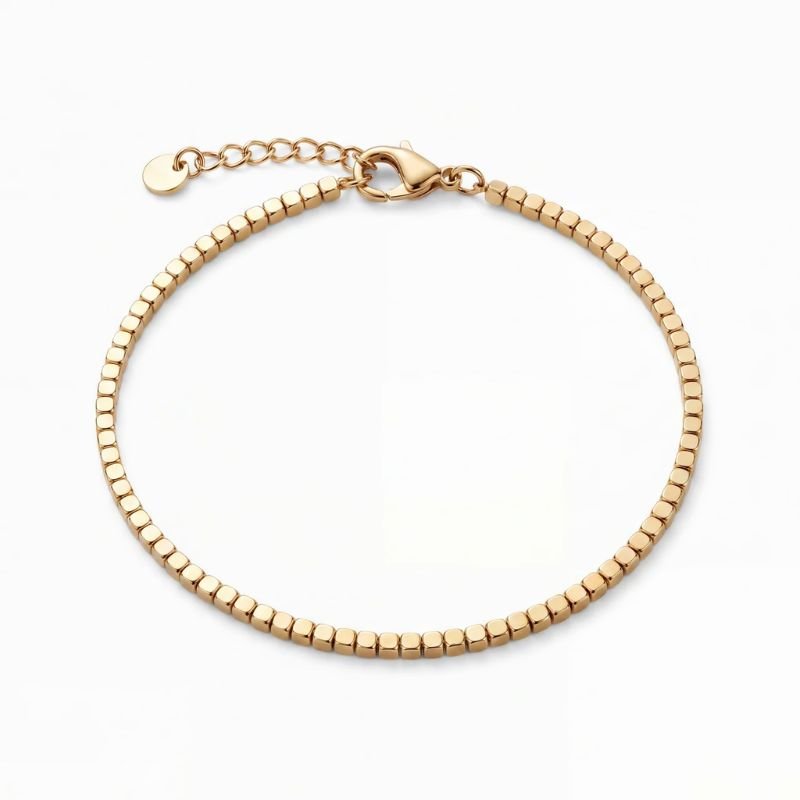 Gold Bar Bracelet - T Bar Chain