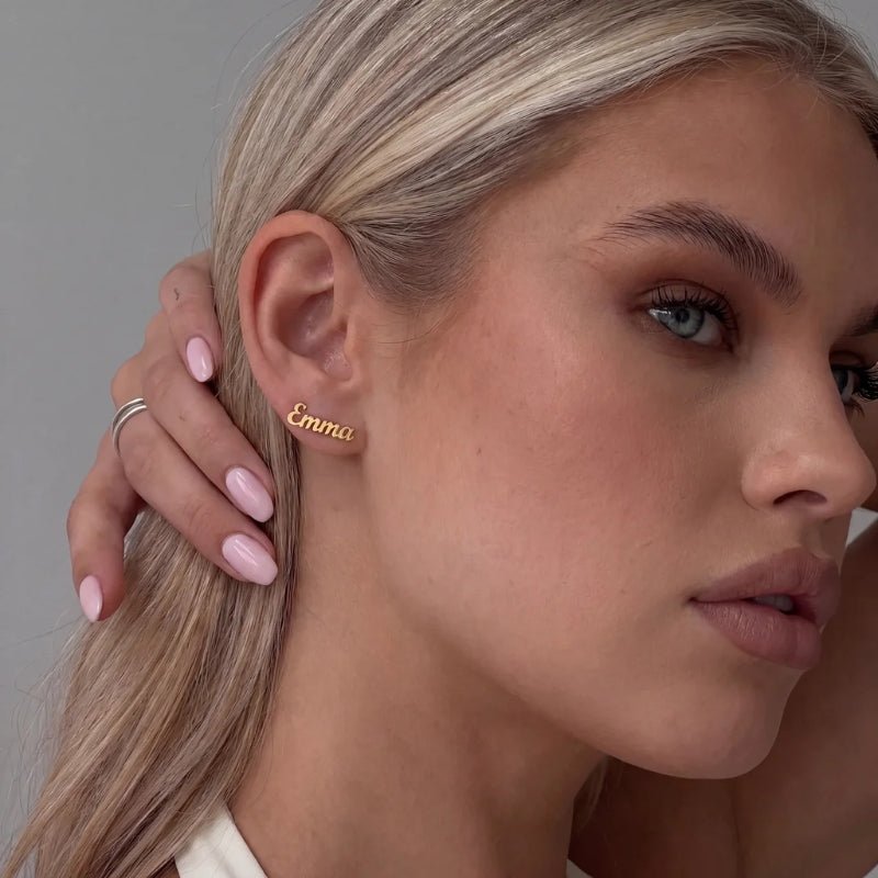 Prénom Boucles d'Oreilles - Personnalisé Cursive