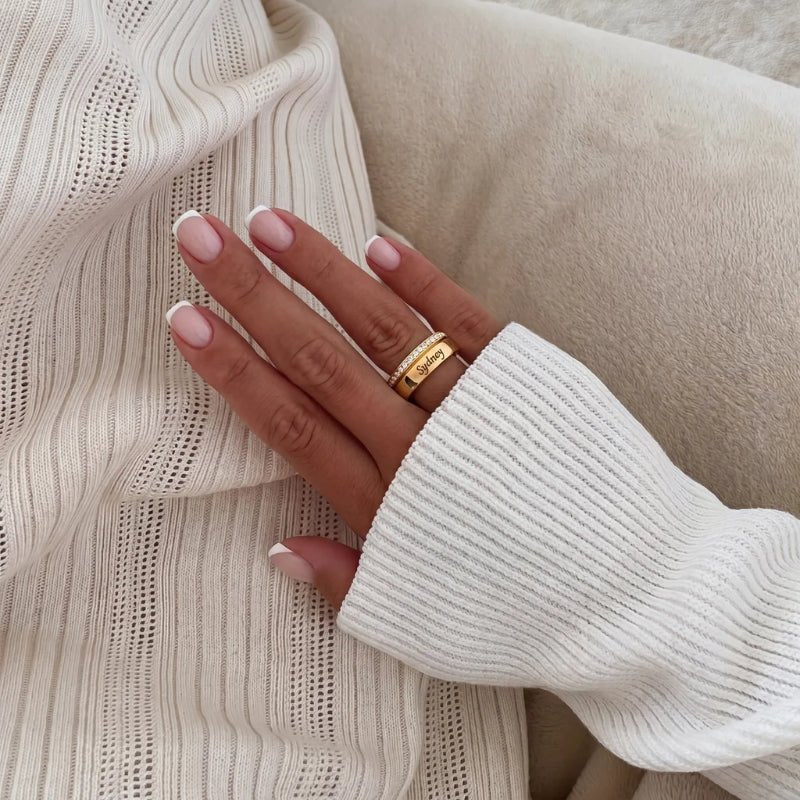 Bague Prénom Personnalisée - Double Anneau