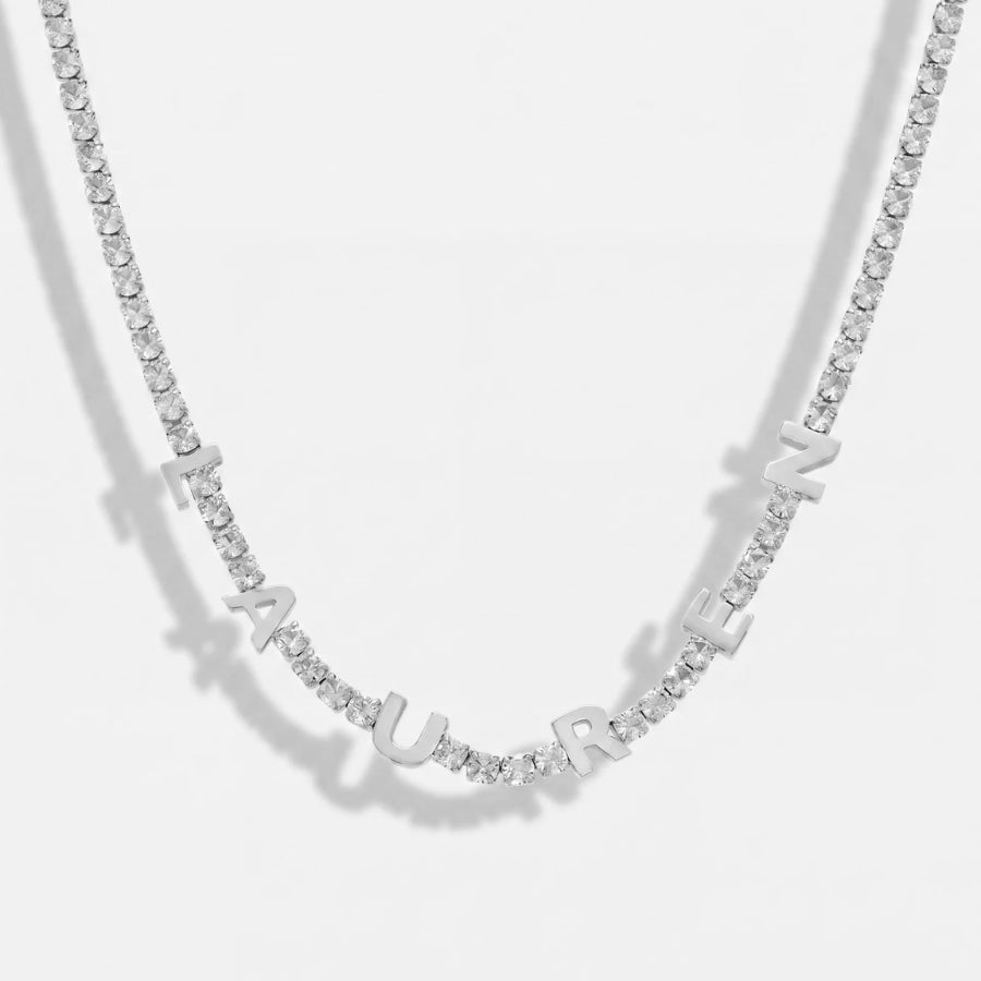 Collier Tennis Initiales Personnalisé