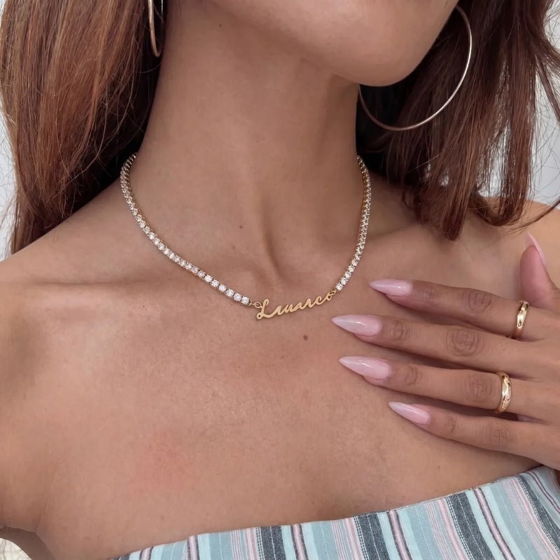 Collier Tennis Prénom