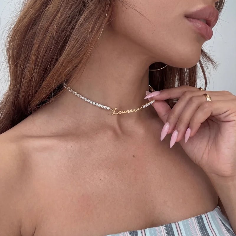 Collier Tennis Prénom
