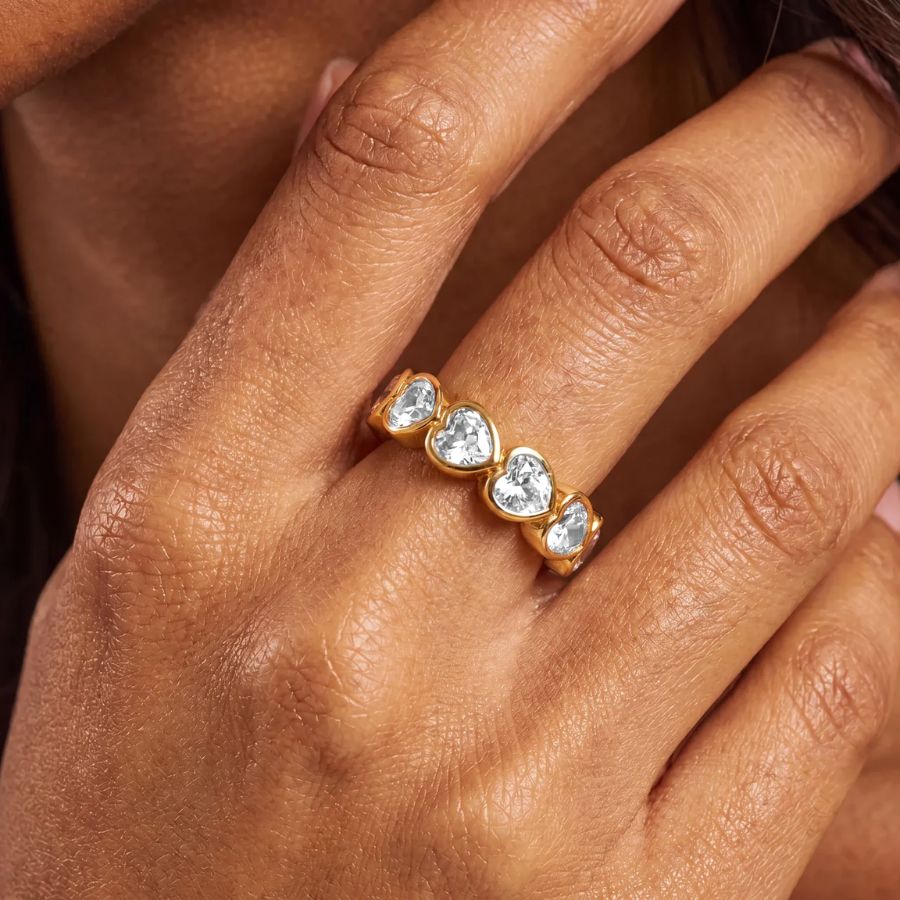 Heart Stone Eternity Ring