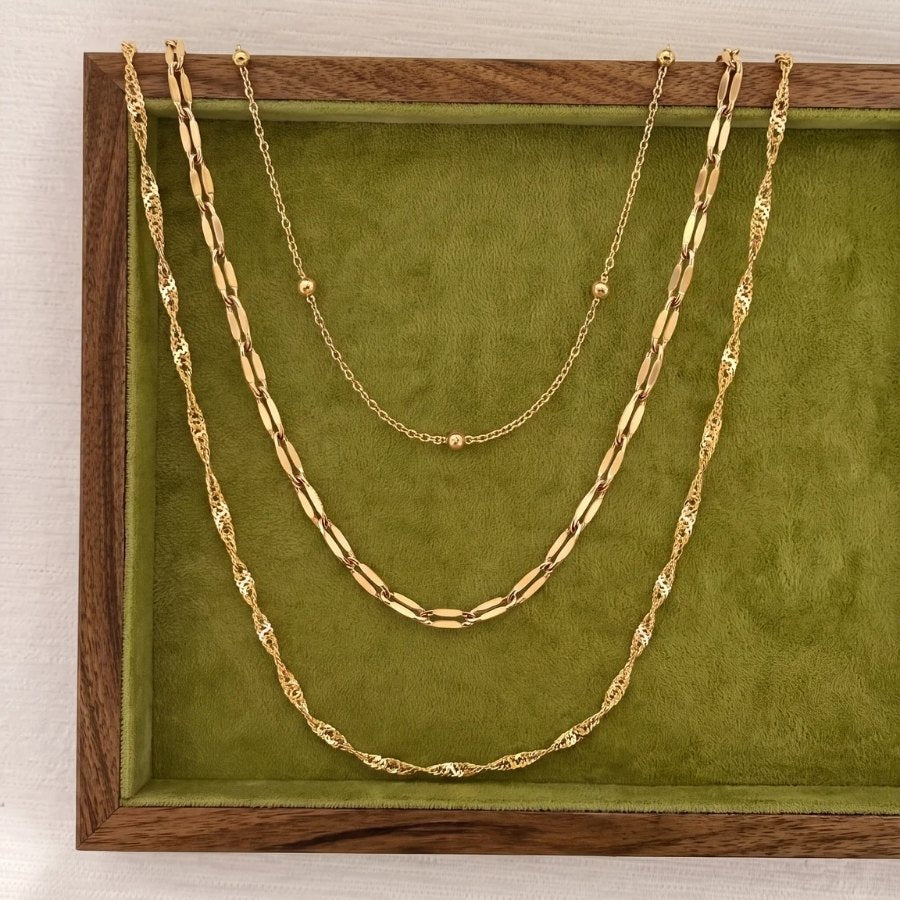 Layered Chain Necklace Set