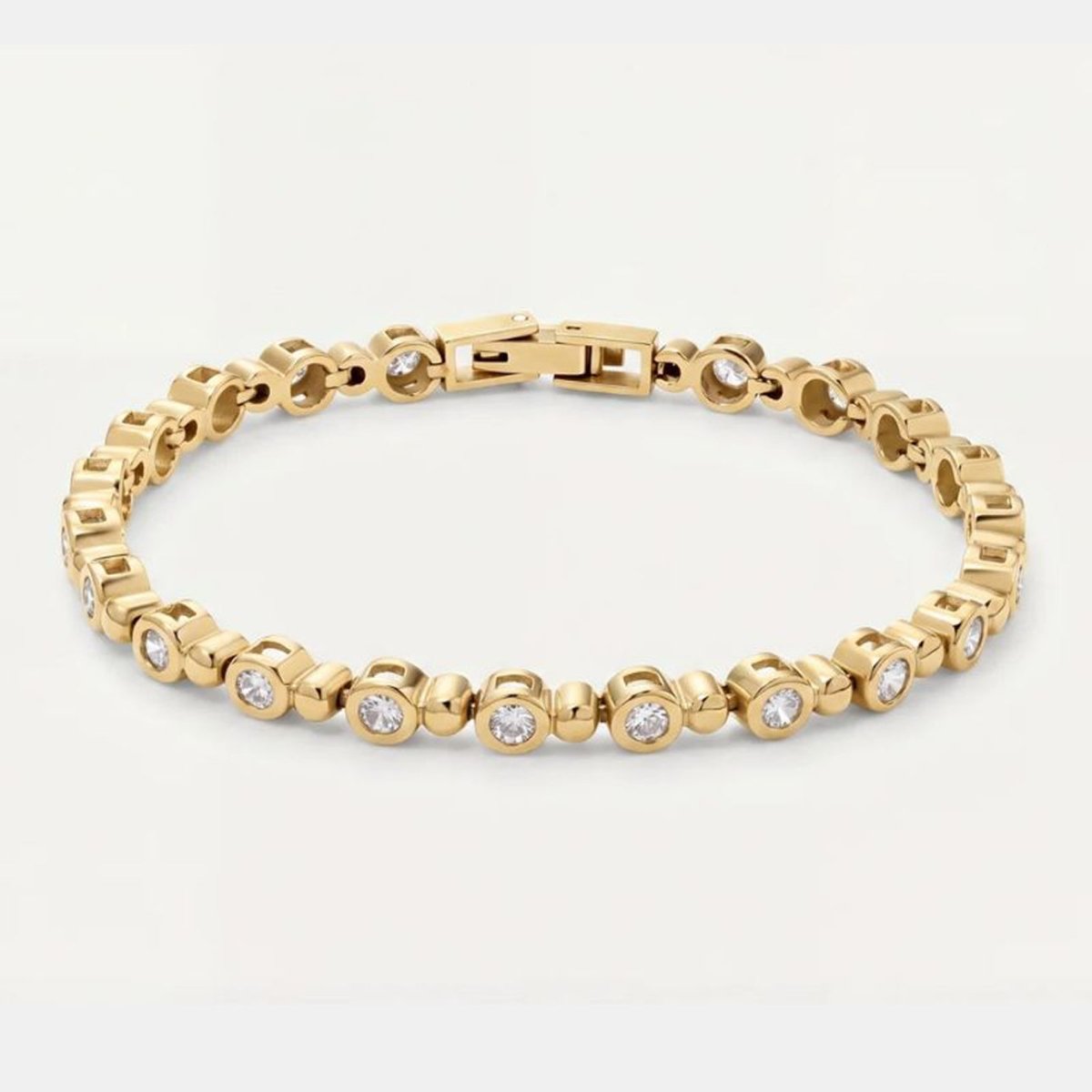 Beaded Tennis Bracelet in 18K gold or sterling silver