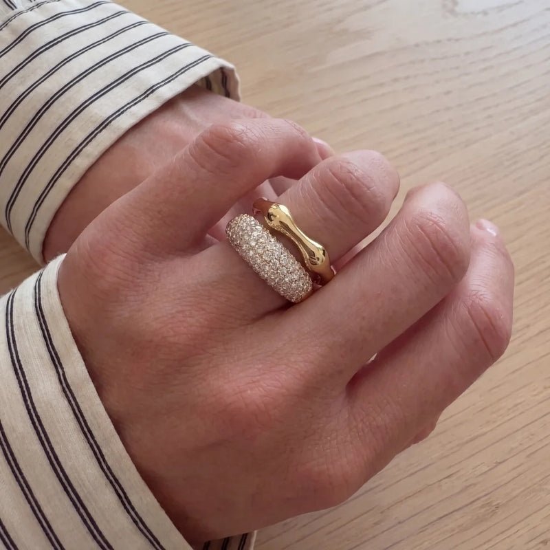 Bague Cocktail - Dôme Pavé Complet Zircon