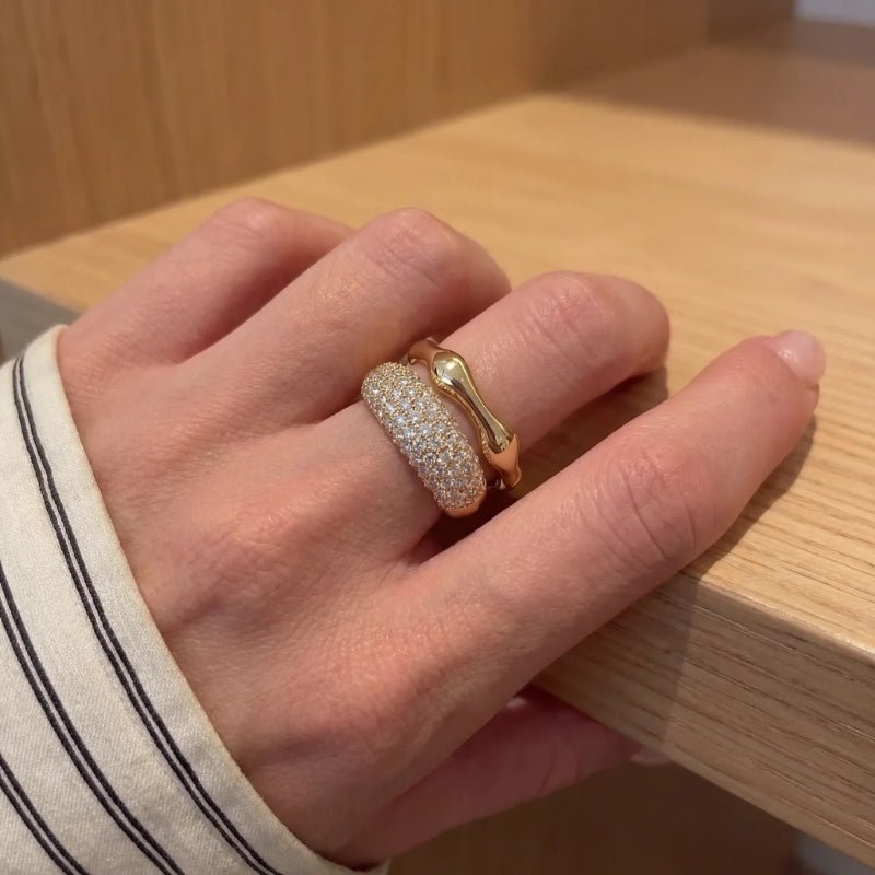 Bague Cocktail - Dôme Pavé Complet Zircon