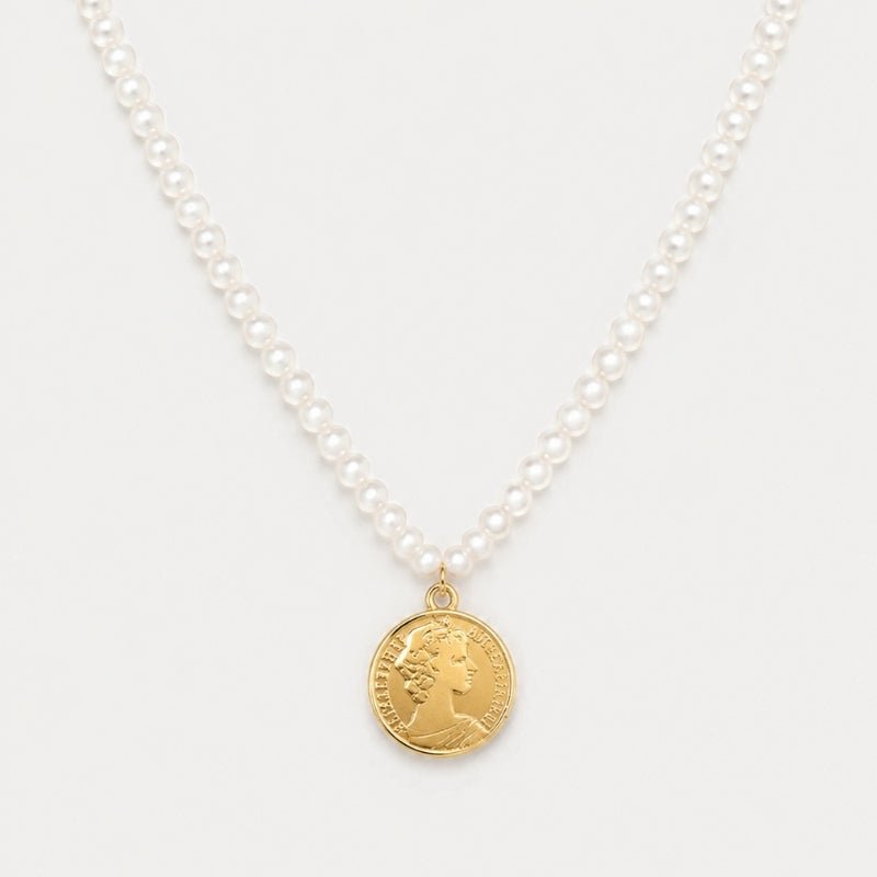 Collier Perle Coin - Emily Layer