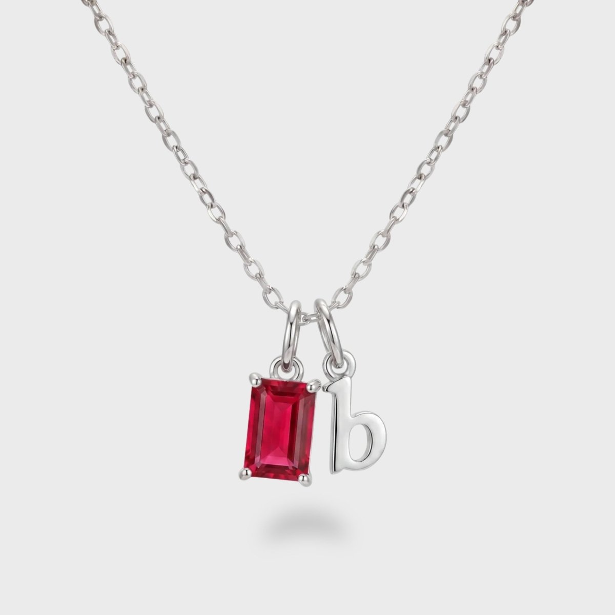 Collier Initiale et Pierre de Naissance - Or Personnalisé