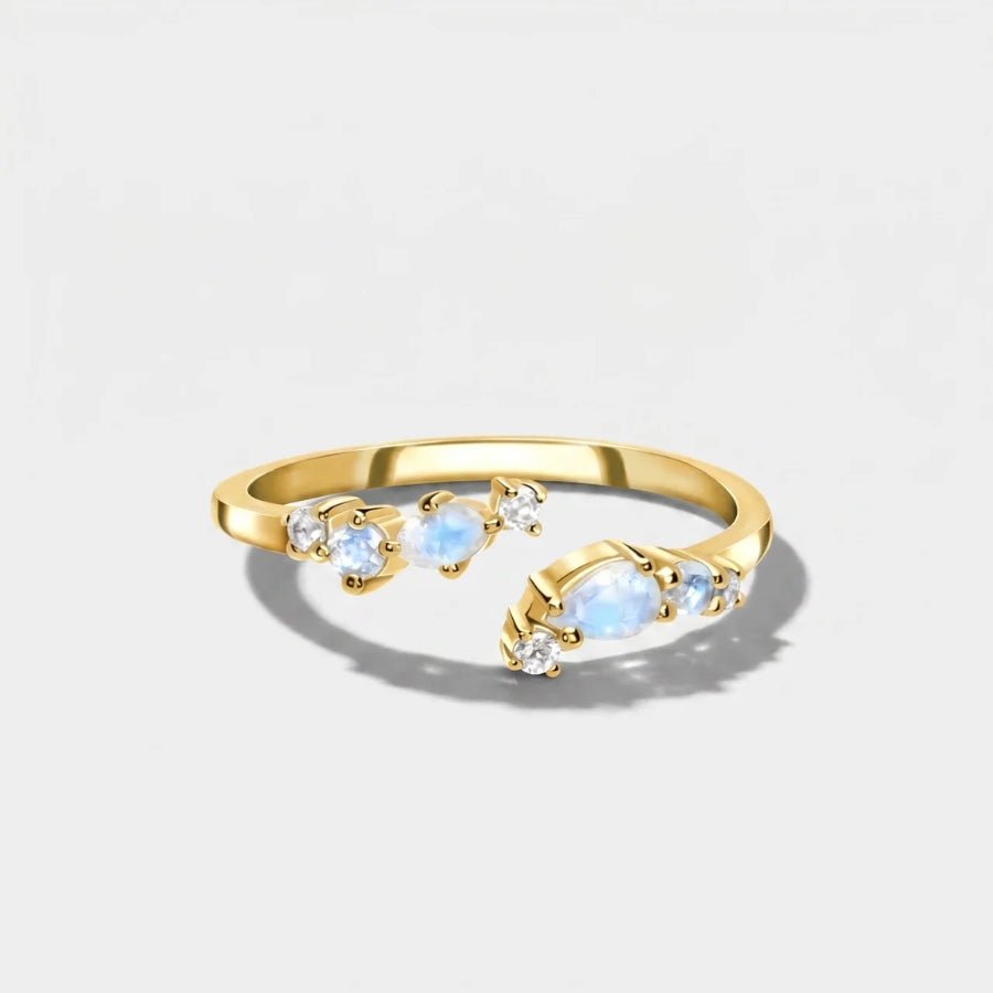 Moonstone Ring – Serpentine in 18K gold or sterling silver