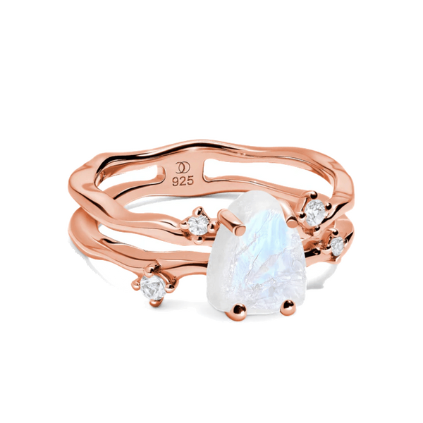 Or Rose Moonstone Ring