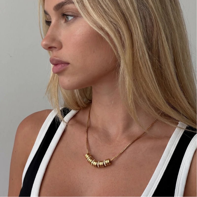 Collier Anneaux Prénoms - Or Personnalisé