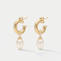 Boucles d'Oreilles Pendantes Perle - Nala Créole