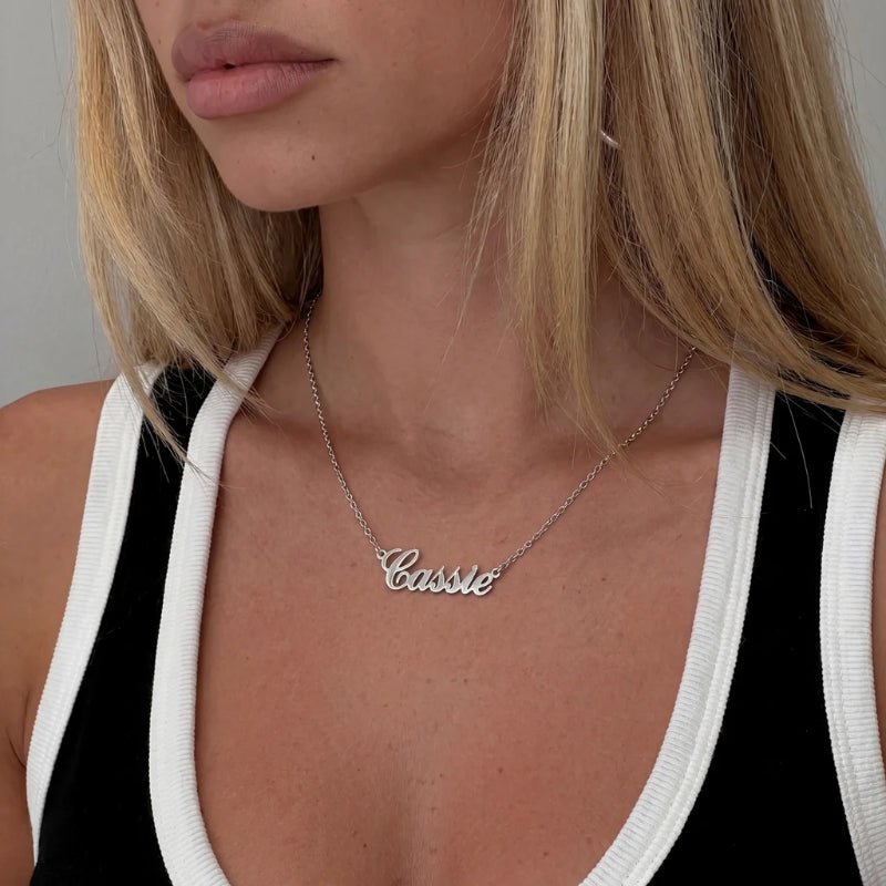 Collier Plaque Prénom - Or Personnalisé