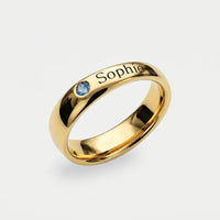Bague Pierre de Naissance - Prénom Personnalisé