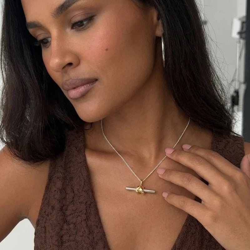 T-Bar Knot Pendant Necklace - Lucy