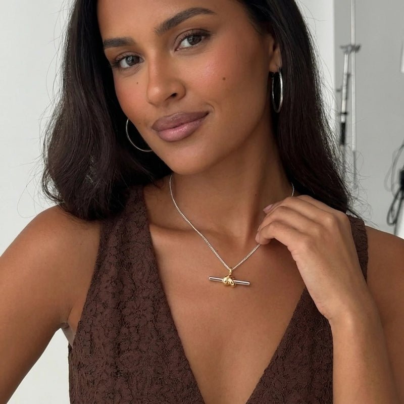 Collier Pendentif T-Bar Knot - Lucy