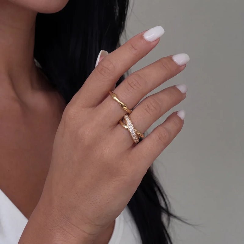 Wave Ring - Organic Stacking Band