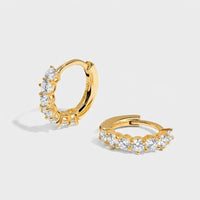 Boucles d'Oreilles Créoles à Cristaux - Zircons Cubiques